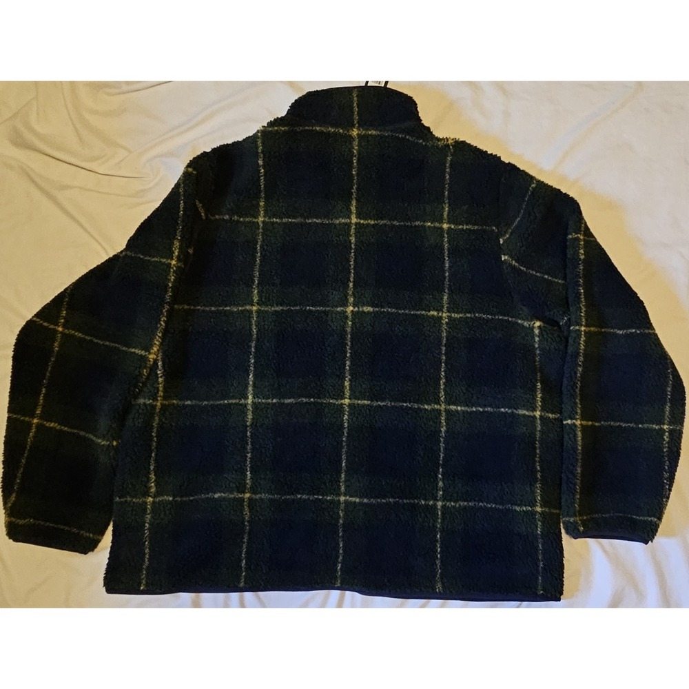 NEW Men's Alpine Design Sherpa Full Double Zip 2XL Green Navy Yellow Plaid - Picture 9 of 9